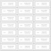 Schwarz-Weiß-Monogramm-Gastadresse Aufkleber (Vorderseite)