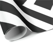 Schwarz-Weiß-Monogramm Geschenkpapier (Rolleneckpunkt)