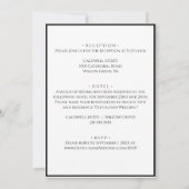 Schwarz-Weiß-Monogramm-Hochzeit Einladung (Rückseite)