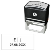 Schwarz-Weiß-Monogramm-Hochzeit Permastempel (Beispiel)