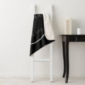 Schwarz-Weiß-Monogramm-Hochzeit Sherpadecke (Beispiel)