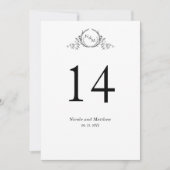 Schwarz-Weiß-Monogramm-Hochzeitsstiftung (Vorderseite)