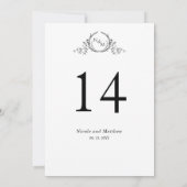 Schwarz-Weiß-Monogramm-Hochzeitsstiftung (Rückseite)