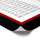 Schwarz-Weiß-Monogramm-Hochzeitstabelle 150 Poster (Ecke)