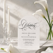 Schwarz-Weiß-Monogramm in einer Hochzeit Einladung