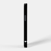 Schwarz-Weiß-Monogramm-Initiale iPhone Hülle (Rechte Seite)