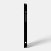 Schwarz-Weiß-Monogramm-Initiale iPhone Hülle (Linke Seite)