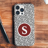 Schwarz-Weiß-Monogramm iPhone Hülle