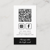 Schwarz-Weiß-Monogramm-Kräne Visitenkarte (Rückseite)