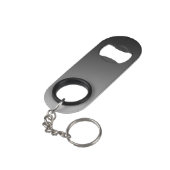 Schwarz-Weiß-Monogramm Mini Flaschenöffner (Rückseite Schrägansicht)