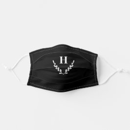 Schwarz-Weiß-Monogramm Mund-Nasen-Maske Aus Stoff
