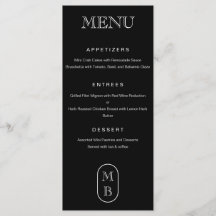 Schwarz-Weiß-Monogramm Persönliche Hochzeit