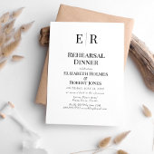 Schwarz-Weiß-Monogramm-Probe Einladung