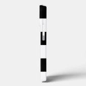 Schwarz-Weiß-Monogramm-Streifen Case-Mate iPhone Hülle (Rückseite / Links)