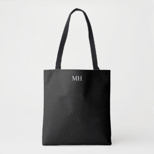Schwarz-Weiß-Monogramm Tasche