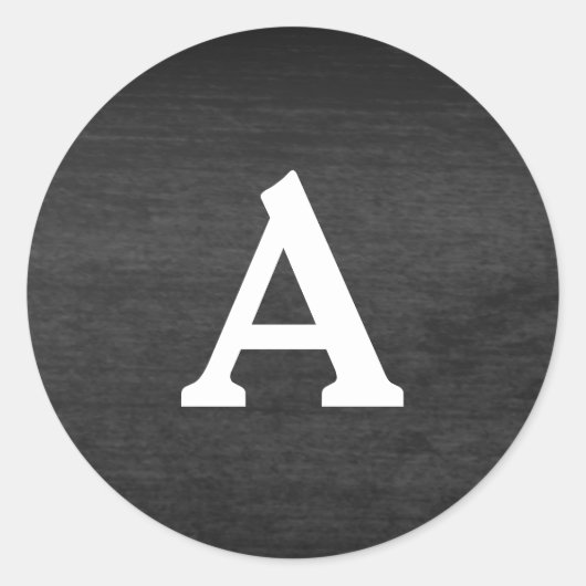 Schwarz-Weiß-Monogramm-Umschlag Aufkleber (Vorderseite)