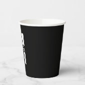 Schwarz-Weiß-Monogramm und Name Pap Pappbecher (Links)