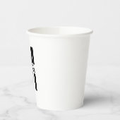 Schwarz-Weiß-Monogramm und Name Pap Pappbecher (Links)