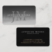 Schwarz-Weiß-Monogramm Visitenkarte (Vorne/Hinten)