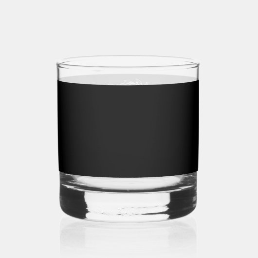 Schwarz-Weiß-Monogramm-Weichglas Whiskyglas (Rückseite)