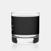 Schwarz-Weiß-Monogramm-Weichglas Whiskyglas (Links)