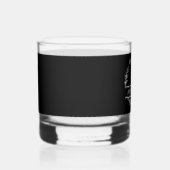 Schwarz-Weiß-Monogramm-Weichglas Whiskyglas (Rechts)
