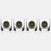 Schwarz-Weiß-Monogramm-Whiskeyglas | Poker Whiskyglas (Hinten)