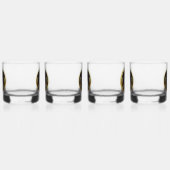 Schwarz-Weiß-Monogramm-Whiskeyglas | Poker Whiskyglas (Links)