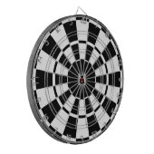 Schwarz & Weiß Monogrammiert Dartscheibe (Vorderseite Links)