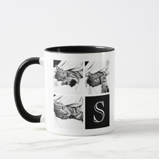 Schwarz-Weiß-Monographie Tasse (Links)