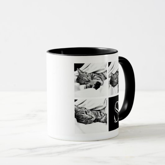 Schwarz-Weiß-Monographie Tasse (VorderseiteRechts)