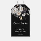 Schwarz-Weiß-Moody-Boho-Brautparty-Gefallen Geschenkanhänger (Vorderseite)