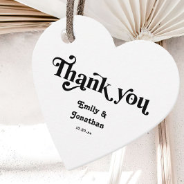 Schwarz-Weiß-Moody-Hochzeit Geschenkanhänger