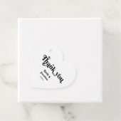 Schwarz-Weiß-Moody-Hochzeit Geschenkanhänger (Beispiel)