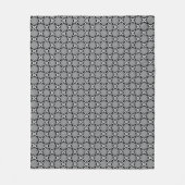 Schwarz-Weiß-Mosaik Fleecedecke (Vorderseite)