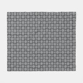Schwarz-Weiß-Mosaik Fleecedecke (Vorderseite (Horizontal))
