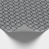 Schwarz-Weiß-Mosaik Geschenkpapier (Ecke)