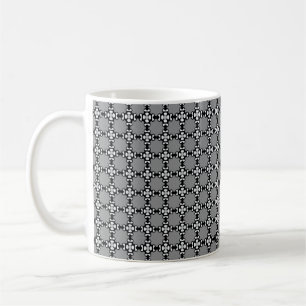 Schwarz-Weiß-Mosaik Kaffeetasse