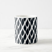 Schwarz-Weiß-Mosaikmuster Kaffeetasse (Mittel)