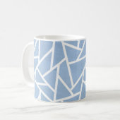 Schwarz-Weiß-Mosaikmuster Kaffeetasse (Vorderseite Links)