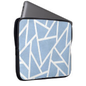 Schwarz-Weiß-Mosaikmuster Laptopschutzhülle (Vorne Rechts)