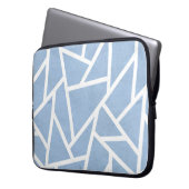 Schwarz-Weiß-Mosaikmuster Laptopschutzhülle (Vorderseite Links)