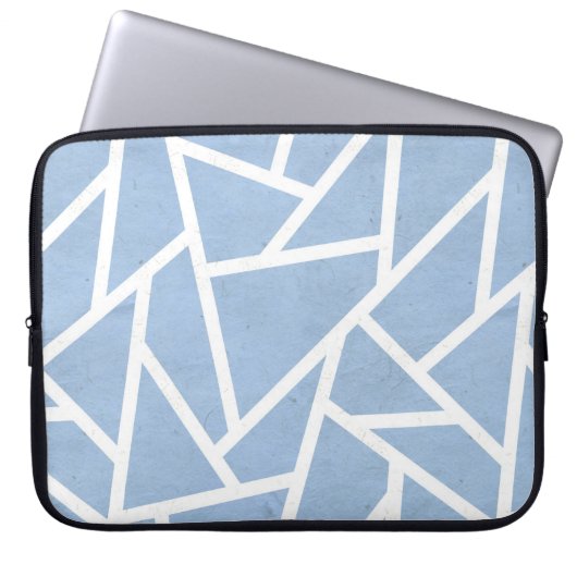 Schwarz-Weiß-Mosaikmuster Laptopschutzhülle (Vorderseite)