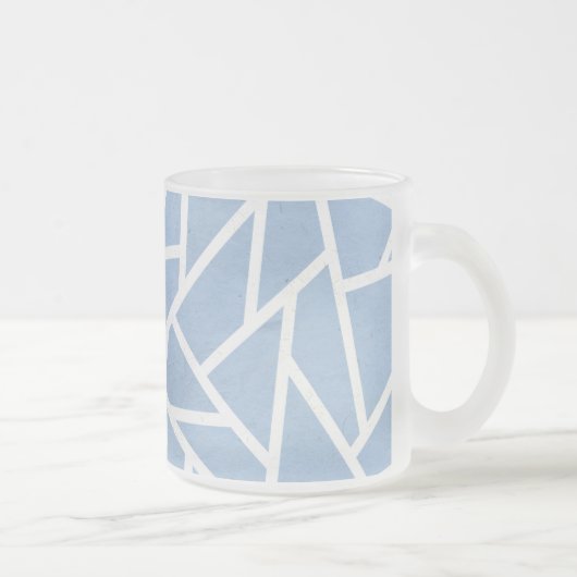 Schwarz-Weiß-Mosaikmuster Mattglastasse (Rechts)
