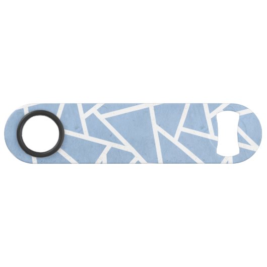 Schwarz-Weiß-Mosaikmuster Speed Flaschenöffner (Vorderseite (Horizontal))