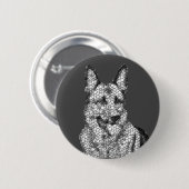 Schwarz-Weiß-Mosaikschaltfläche Button (Vorne & Hinten)