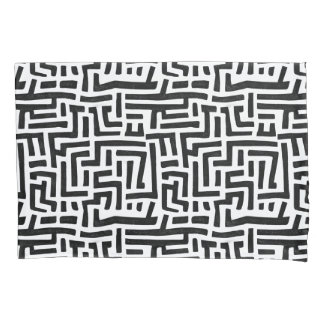Schwarz-Weiß-Motiv | Geometrisches Muster Kissenbezug