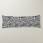 Schwarz-Weiß-Motiv | Geometrisches Muster Seitenschläferkissen (Rückseite)