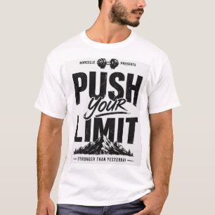 Schwarz-weiß Motivations-T-Shirt-Design T-Shirt