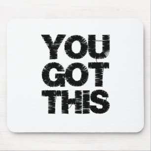 Schwarz Weiß Motivationszitat Du Schaffst Das Mousepad